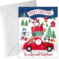 Weihnachtskarte FüR Neffe Mit WeißEm Umschlag Familie Und Freunde