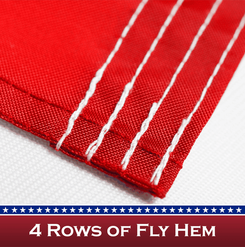Amerikanische Flagge 210D bestickt Polyester 3x5 Fuß mit Stangenhülle - Bild 5 von 8