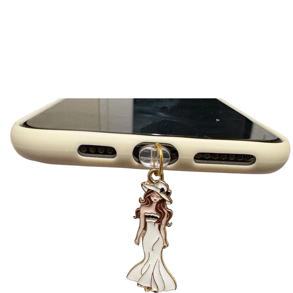 Plugue de poeira antipoeira tampa de poeira nova moda menina plugue de poeira IPHONE - Imagem 2 de 2