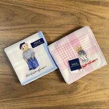 Polo Ralph Lauren Polo Bear Handkerchief Towel 2-Piece Set with Tag