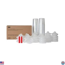 3M PPS Paint Spray Gun Cup Kit - 22 oz, 200-Micron Filter, 50 Lids & 20 Plugs