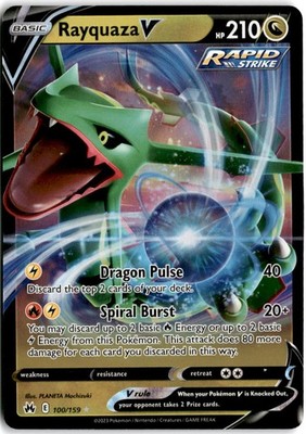 Rayquaza V Ultra Rare Crown Zenith 100/159 NM