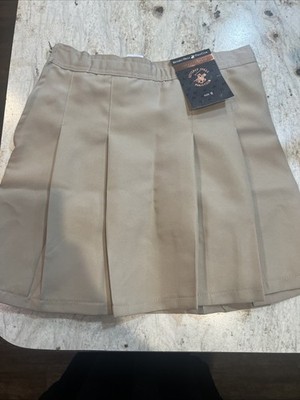 Beverly Hills Polo Club Girls' Khaki School Uniform Scooter Skort Sz: 8 NWT