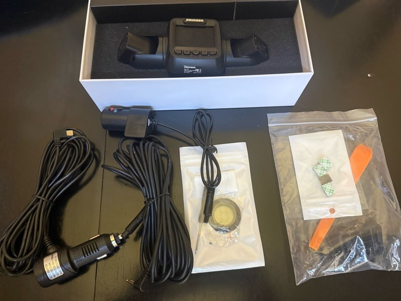 PRUVEEO D90-4CH Mini 4 Channel Dash Cam Front Rear Inside GPS WiFi FHD