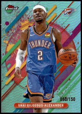 2025-26 Finest #266 Shai Gilgeous-Alexander Sky Blue Refractor #/150