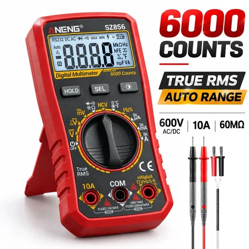 ANENG SZ856 Digital Multimeter 6000 Counts Auto Range AC DC Voltage Tester - product listing photo