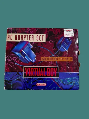 Nintendo Virtual Boy AC Power Adapter Set Complete in Box NICE SHAPE!