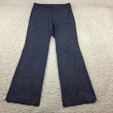 Ann Taylor Factory Dress Pants Womens 8 Navy Grey Heathered Wide Leg Trousers