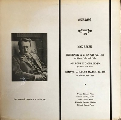 Max Reger - Werner Richter , Sandor Karolyi, Hans Eurich, Richard Laugs, Wendeli