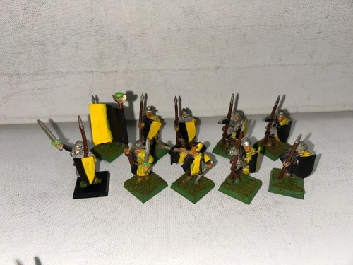 Warhammer Classic METAL Bretonnian Men at Arms Spearmen (10) with Command OOP