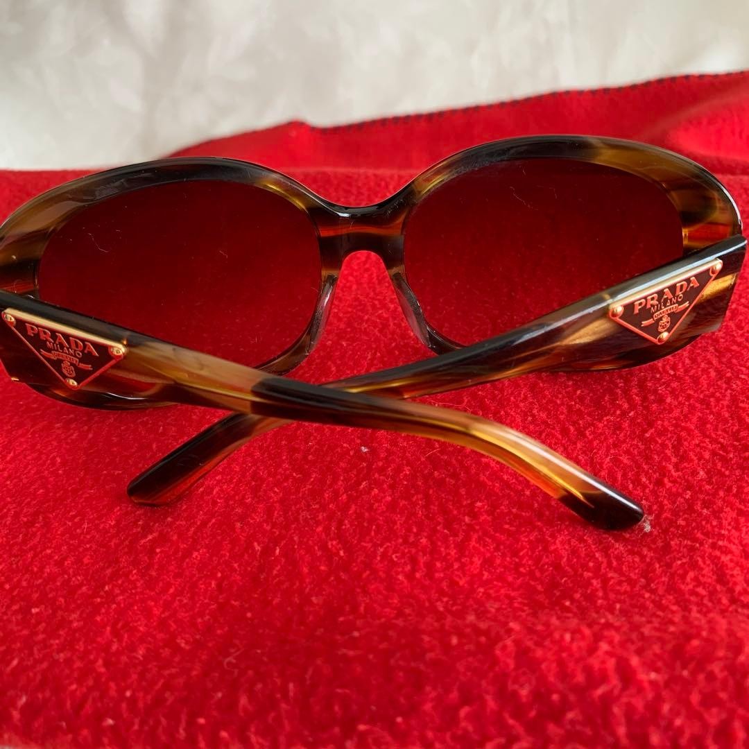 Prada Sunglasses Tortoiseshell Triangle Plate Use… - image 7