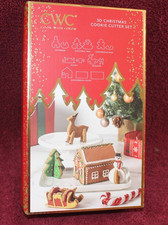 CWC Cook With Color 3D Christmas Cookie Cutter Set - Village