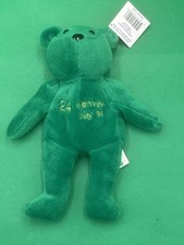 Salvino's Bamm Beano's  24 Griffey Jr., Denver July 98  Green Teddy Bear
