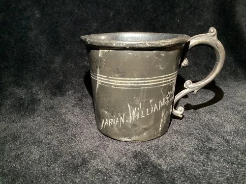 Antique Cup "Marian Williamson" found after Gypsies spent  night in Ohio 1920’s