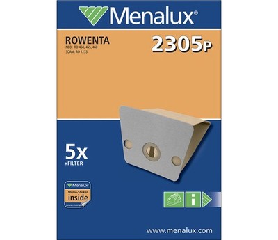 Menalux 2305 P Staubsaugerbeutel für Rowenta Neo: RO 450, 455, 460; SOAM RO 1233