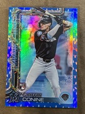 2025 Topps Holiday Griffin Conine Blue Metallic Holiday Lights H124 (RC) Marlins