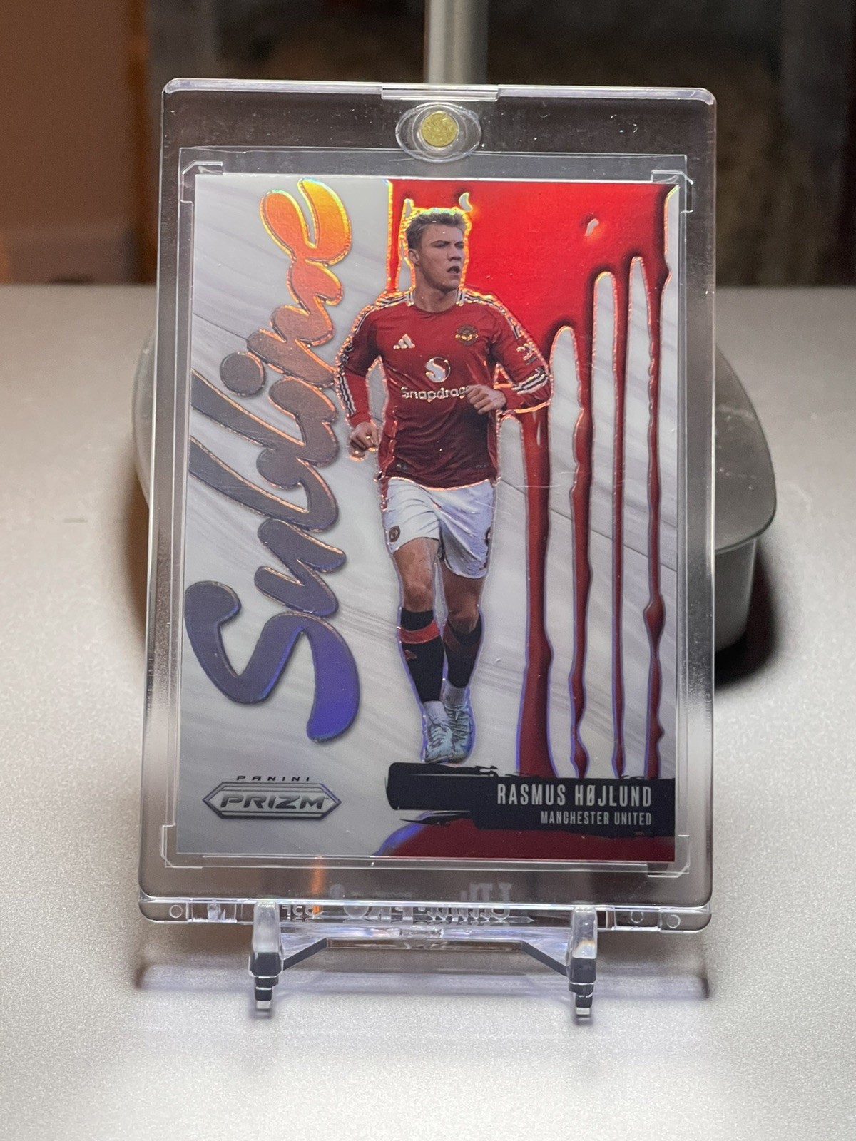 Rasmus Hojlund 2024-25 Panini Prizm Premier League Sublime SSP Case Hit