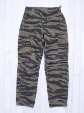 Vintage Tiger Stripe Camo Combat Trousers Cargo Pants US Military Small