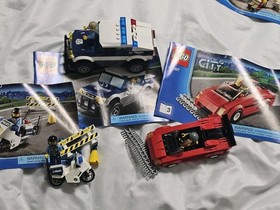 Lego City Complete Sets!  60048, 60017, 60007, 60055, 60082, 60065 With Minifigs
