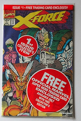 Marvel Comics X-Force #1 1991 Collector's Edition Polybagged w/ Trading Card