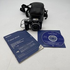 Sony CyberShot Dig Camera DSC-H3 8.1 MP 10X Zoom Battery CD Manual Case-TESTED