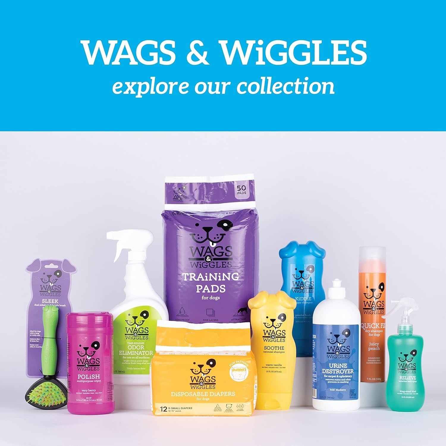 Wags & Wiggles Relieve Anti-Itch Dog Shampoo | Shampoo for All Dogs with Dry,