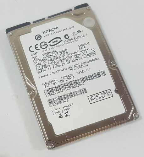 160GB Hitachi HTS542516K9SA00 SATA 2,5" Notebook Festplatte HDD