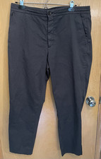 Ermenegildo Zegna Men  s Gray Chino Pants 34W Tapered Stretch Twill