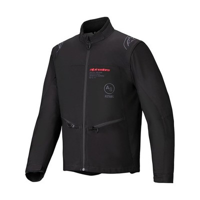 LITE-DURA SOFTSHELLJACKE schwarz hellrot weiß
