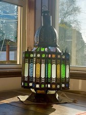Moroccan Floor Standing Lamp Vintage Lantern - Slightly Damaged