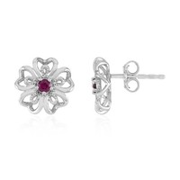 Cavill Silberohrringe Damen 925 Sterlingsilber Rhodolith 0,26Ct Rundschliff