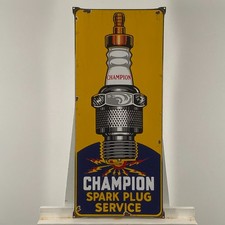 CHAMPION - Enamel Sign - 71x32x1cm (28x12.6x0.4") - Nice Retro Old-Looking Decor