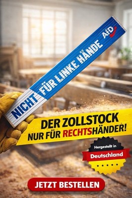   Original  afd zollstock  Nicht Für Linke Hände Deutschland  