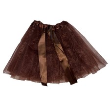 Girls Brown Layered Tutu Tulle Skirt Size 4T