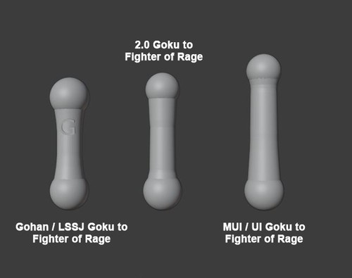 SHF Fighter of Rage Goku Conversion Pegs - READ DESCRIPTION!