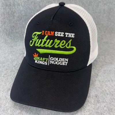DraftKings Golden Nugget I Can See The Futures Trucker Hat Black White Snapback