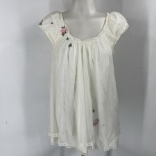 VTG Laros Nylon Double Layer Sheer Top Lace chemise peignoir Babydoll chemise
