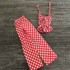 Barbie Vintage 7813 Rosso con Punto Bianco Tricot Set COMPLETO 1974 Miglior Acquisto - Come Nuovo