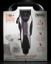 Wahl Deluxe U-Clip Dog Cat  Small Pet Grooming Clipper Black/Chrome