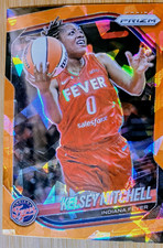 2025 Panini Prizm WNBA Kelsey Mitchell Indiana Fever #35 Orange Ice Prizm