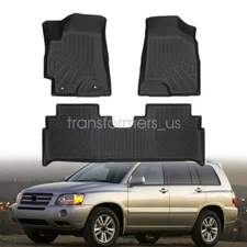 TPE 3D Model Floor Mats Liners 3PCS For 2001-2007 Toyota Highlander All-Weather