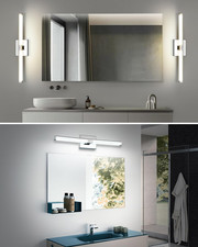 24 Inch LED Bathroom Vanity Lights, 16W Modern Chrome Bathroom Light Fixture ...