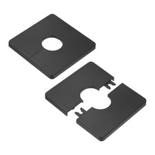 2-Pack Wall Split Flange, 25mm OD Pipe ABS Escutcheon Plate Square Black 