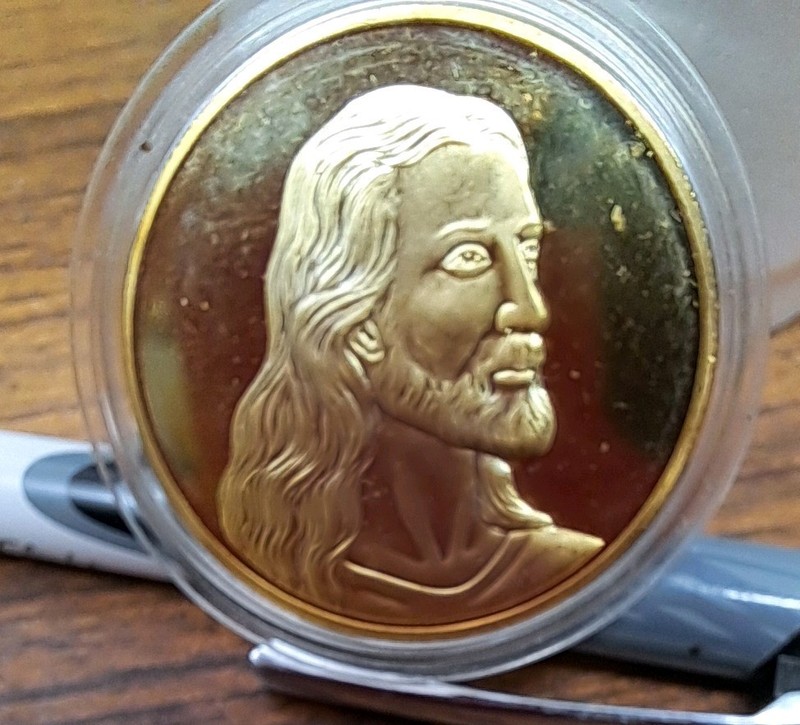 Jesus Christ & 12 Apostles Holy Last Supper 1 oz 24k Gold Plated Token Coin