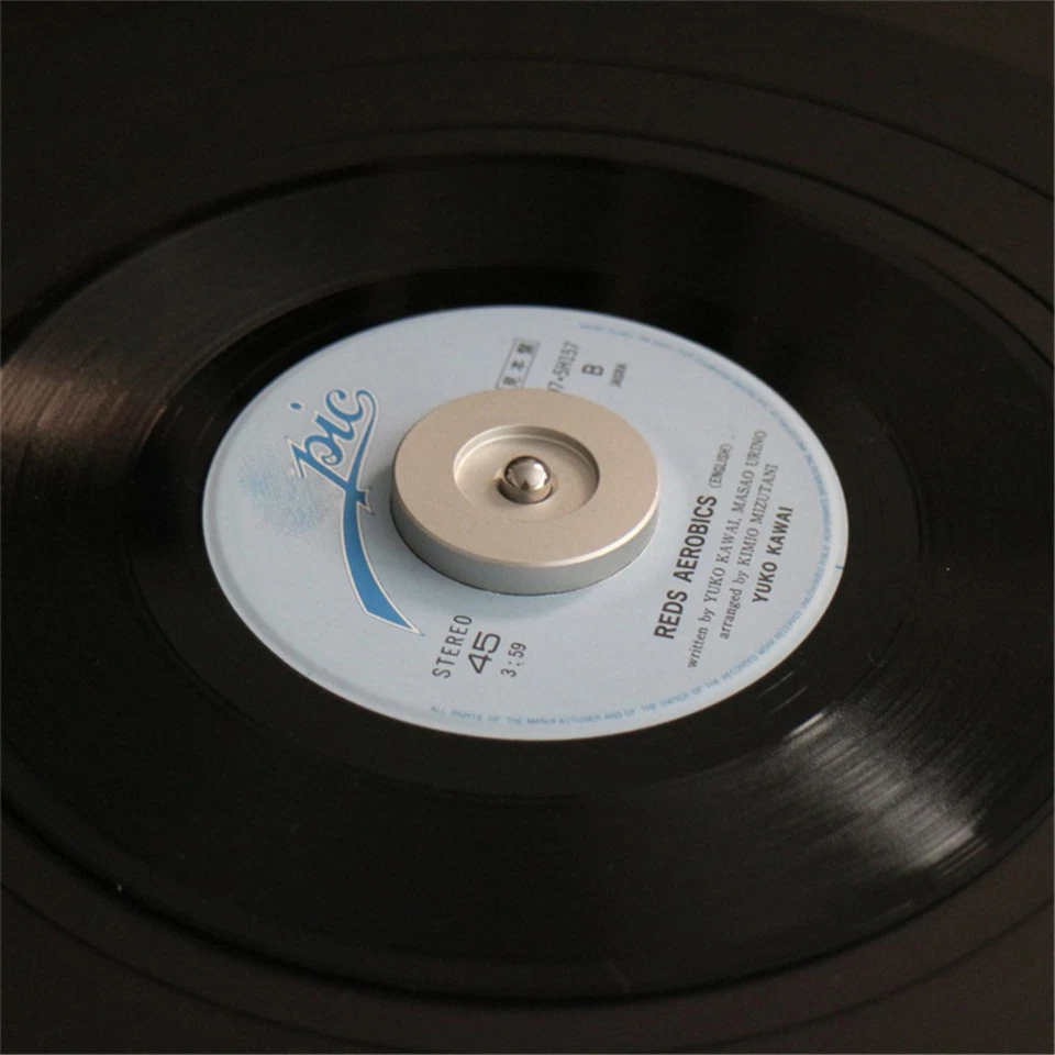 45 RPM Turntable Adapter Aluminum Silver 7 inch EP Record Turntable Phonograph - Image 3 of 4