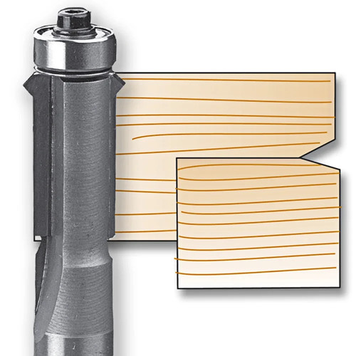 Whiteside Flush Trim V-Groove Bit, 1/4 in. SH x 1/2 in. CD x 1 in. CL