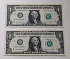 US One Dollar, 2021, 2 Sequencial $1 Bill, Uncirculated, Two Women In US History — photo 1
