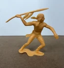 Vintage Marx Plastic Indian Figure 6" Tall w/ Spear 1964
