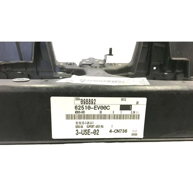 Soporte de soporte central núcleo radiador OEM NUEVO 07-08 Nissan 350z 3.5L 62510EV00C Foto 3 de 4