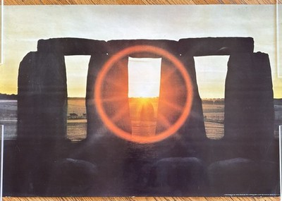 Vintage Stonehenge Poster Dr Georg Gerster Athena Reproductions Cardstock